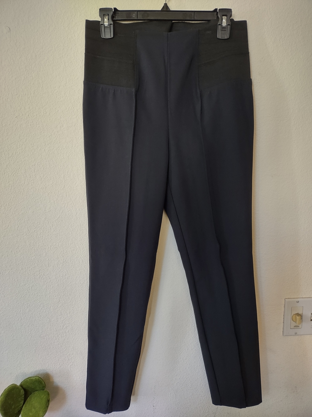 Lafayette 148 New York Navy Pants with Black Waist Panels